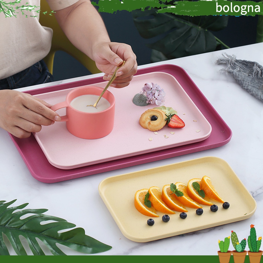 Khay phục vụ hình chữ nhật bằng nhựa đa năng phong cách Bắc Âu sáng tạo