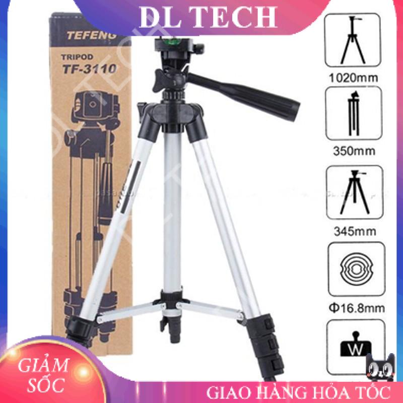 Chân máy ảnh Tripod 3110 tặng Giá kẹp điện thoại, Remote bluetooth và Túi đựng DL TECH