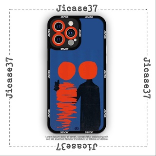 Ốp lưng iphone và samsung xiaomi oppo cạnh vuông Jicase trừu tượng hình người 