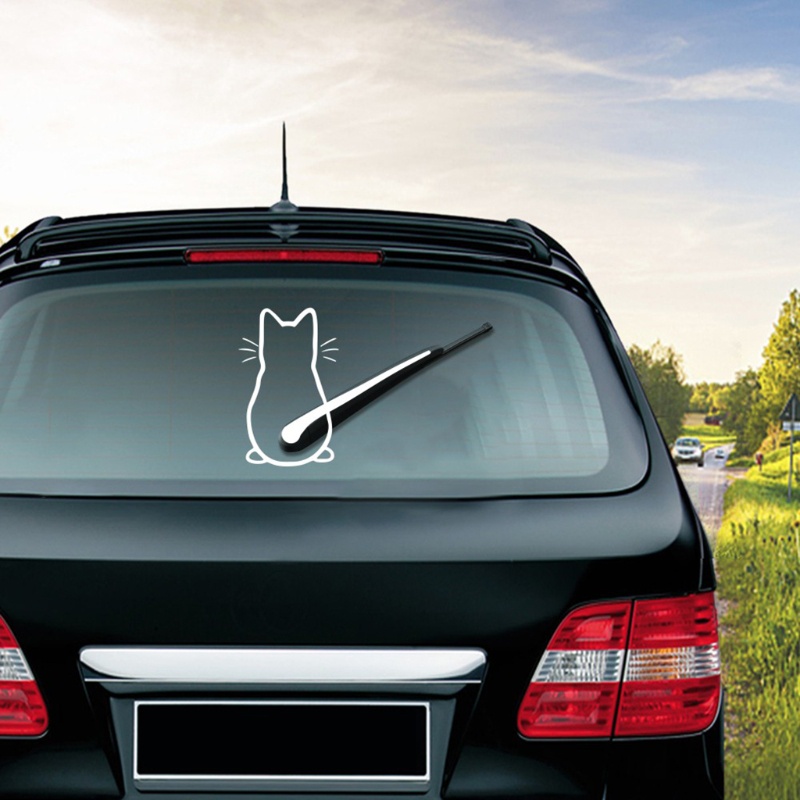 Cần Gạt Nước Kính Chắn Gió Xe Hơi Họa Tiết Chú Mèo Vui Nhộn
