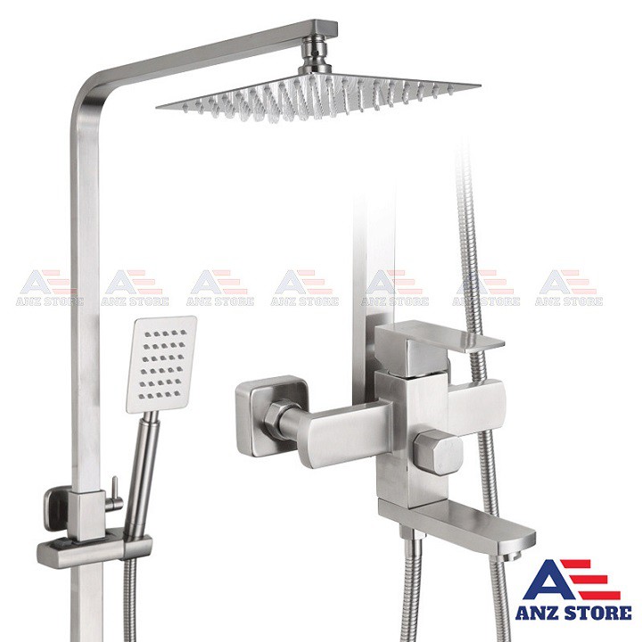 [Combo Đồng Bộ] Sen cây tắm đứng Inox 304 + vòi Inox 304 loại vuông - Nhập khẩu cao cấp - {Vias+} -  ANZ STORE | BigBuy360 - bigbuy360.vn