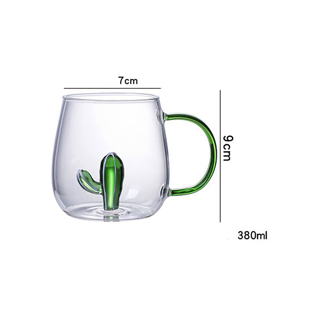 Ly Thủy Tinh Uống Nước Chịu Nhiệt Hình Động Vật Hoạt Hình Ba Chiều Có Tay Cầm Dành Cho Cặp Đôi