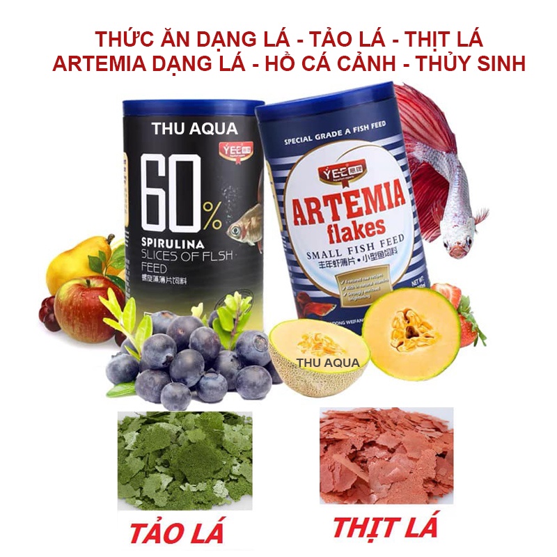 Thức ăn tảo lá - Thịt lá  Artemia dạng lá cho cá thuỷ sinh