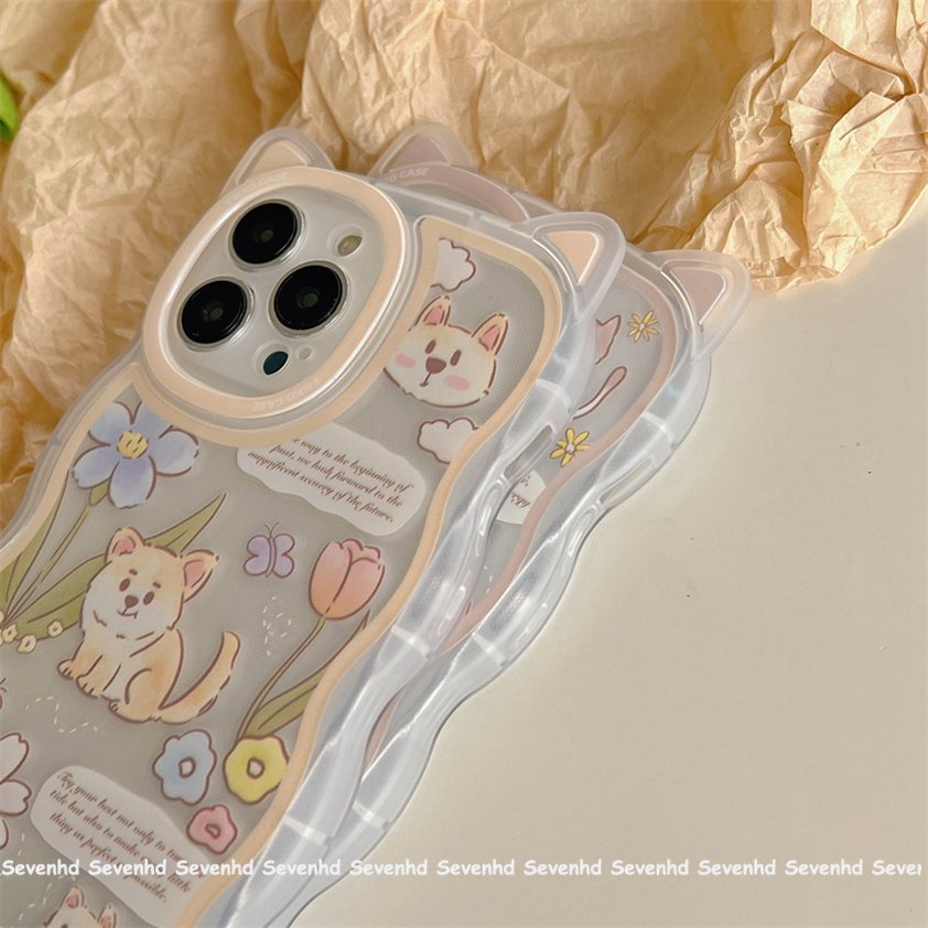 Ốp Điện Thoại Họa Tiết Hoạt Hình Tai Mèo Dễ Thương Cho iPhone 14 13 12 11 Pro Max SE2020 X XR Xs Max 7 8 Plus