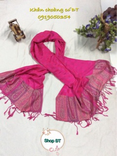 Pashmina Hông hoa văn ( nhiều màu ) cao cấp 