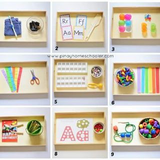 Xâu hạt theo Montessori