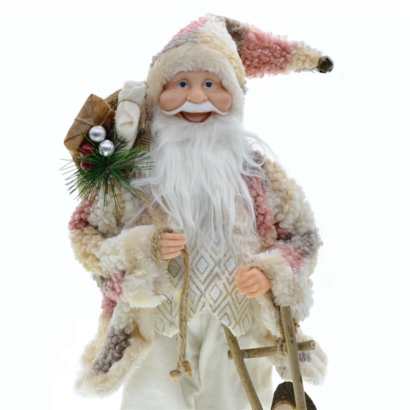 Búp Bê Nhồi Bông Hình Ông Già Noel Trang Trí Cây Thông Giáng Sinh Năm Mới 45cm
