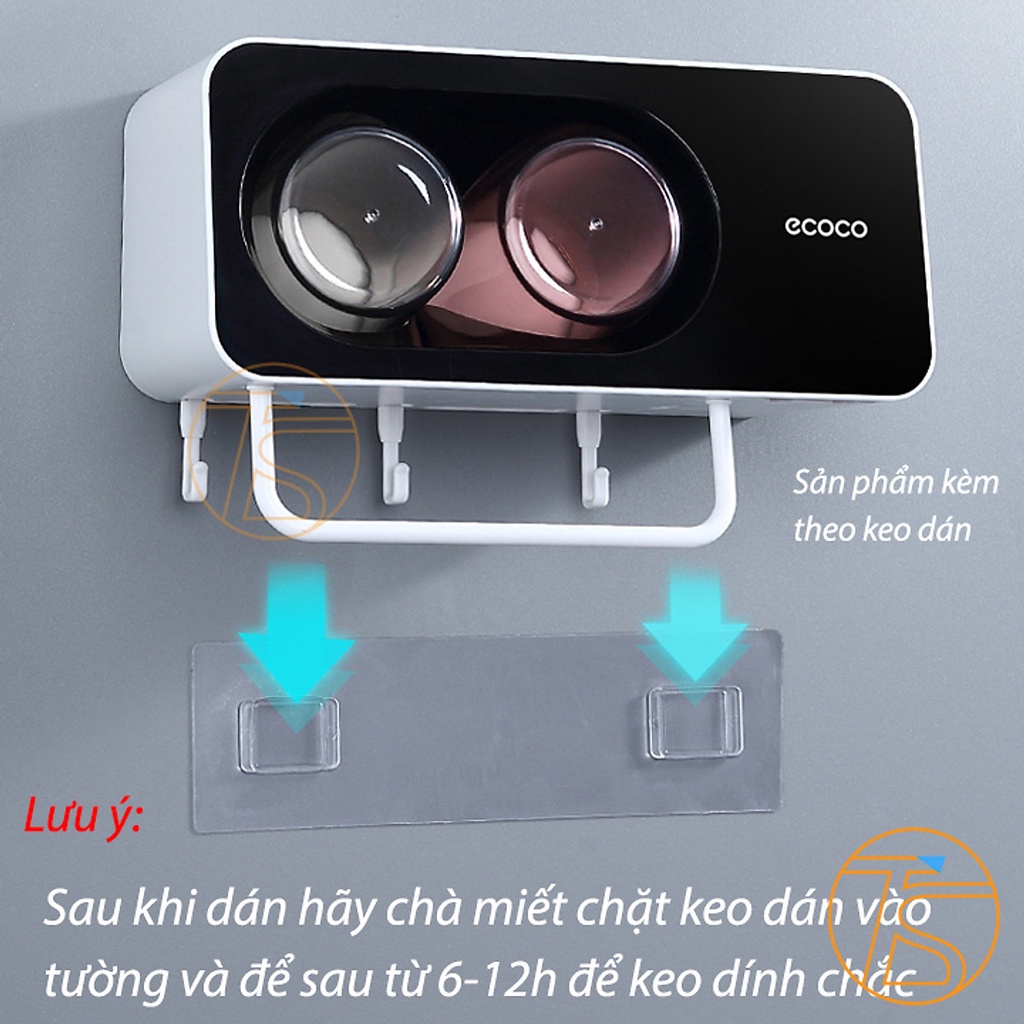 Kệ để bàn chải,kem đánh răng, cốc để đồ nhà tắm Ecoco E2111 mới nhất 2022