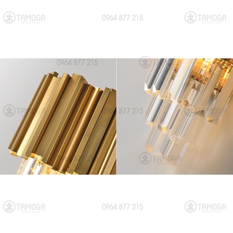 Đèn ốp tường, đèn tường trang trí pha lê 0609