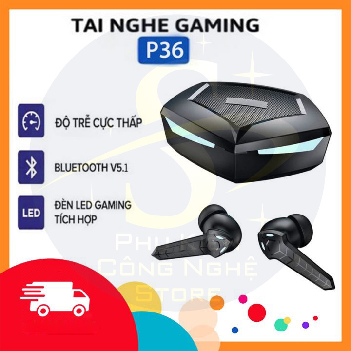 ⚡FREESHIP⚡ Tai Nghe Gaming P30, Tai Nghe Bluetooth Không Dây Có Míc, Độ Trễ Thấp