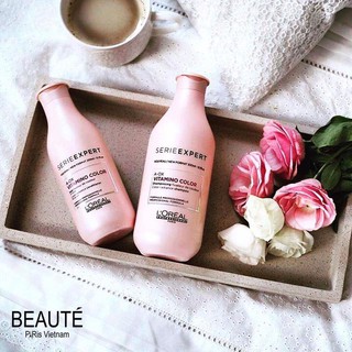 Cặp dầu gội xả dưỡng màu tóc nhuộm và chăm sóc tóc mềm mượt loreal vitamino expect