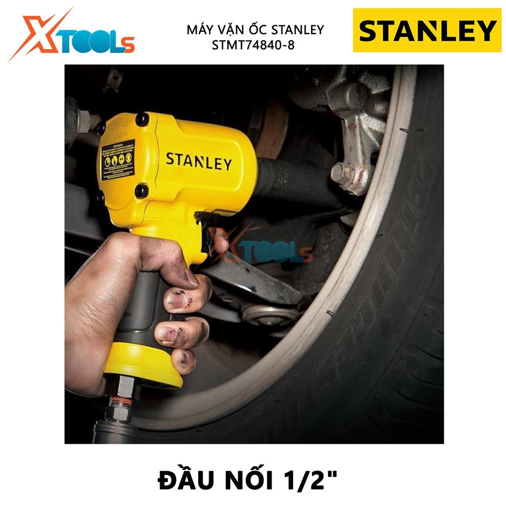 Máy vặn ốc bu-lông STANLEY STMT74840-8 Súng siết bu lông dùng khí nén, Đầu nối 1/2&quot;, vặn, siết và cố đinh đai ốc