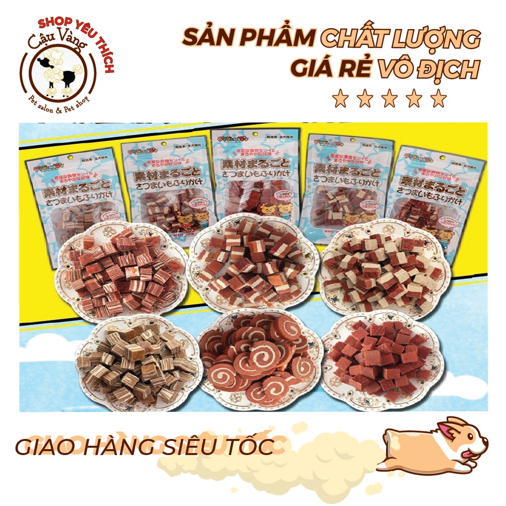 Bánh thưởng cho chó 🦴Bịch 100gr🦴 thức ăn cho chó từ 2 tháng tuổi - Cậu Vàng Pet Shop