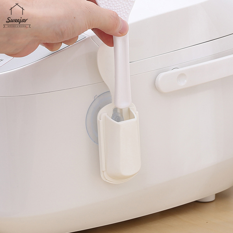 Giá đựng thìa xúc cơm SWEEJAR có cúp hít dính tường thiết kế dạng rãnh tiện lợi