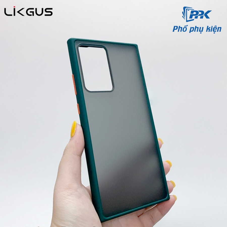 Ốp Lưng Samsung Note 20 Ultra Chống Vân Tay Mặt Lưng Mờ Viền Dẻo Hàng Likgus