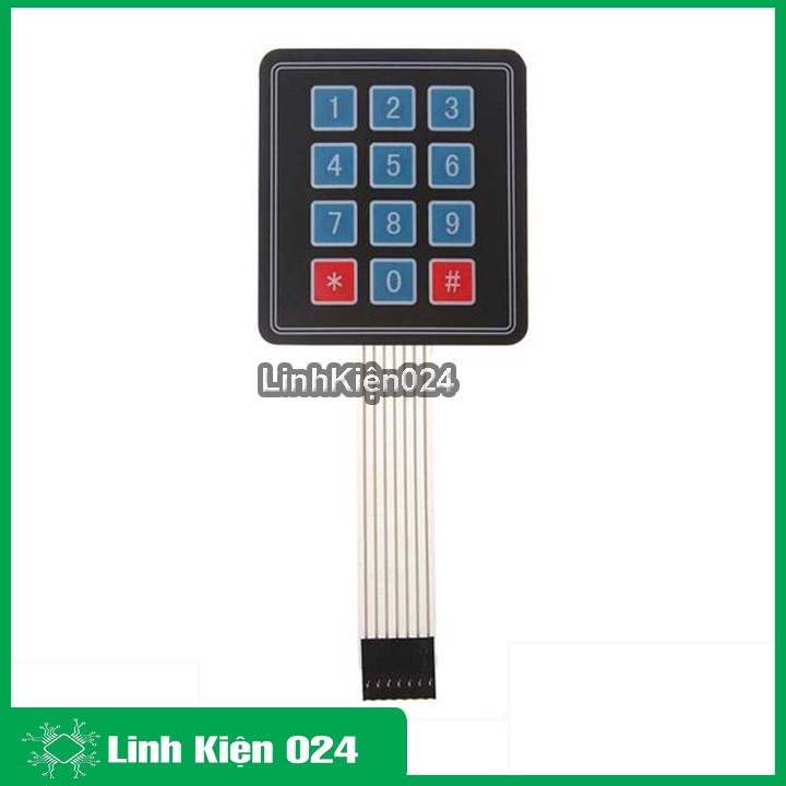 Bàn Phím Ma Trận Mềm 3x4 Keypad