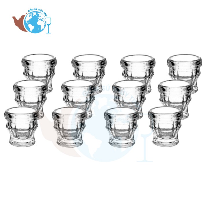 Bộ 12 ly thủy tinh rượu mắt tre 15ml