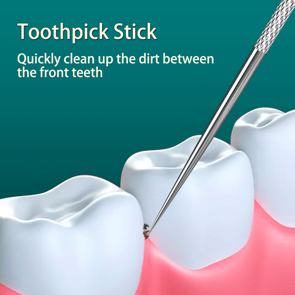Set 3 tăm xỉa răng TOGEWITHU bằng thép không gỉ có thể tái sử dụng kèm hộp đựng chống nước tiện lợi