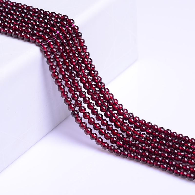 4a hạt garnet màu đỏ tự nhiên pha lê tự làm