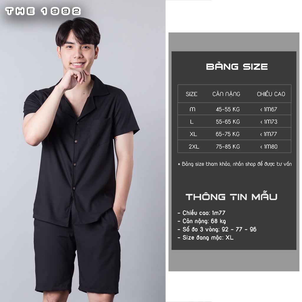 Bộ đũi nam cổ bẻ Đồ thể thao bộ mặc nhà có cổ nam THE 1992 | BigBuy360 - bigbuy360.vn