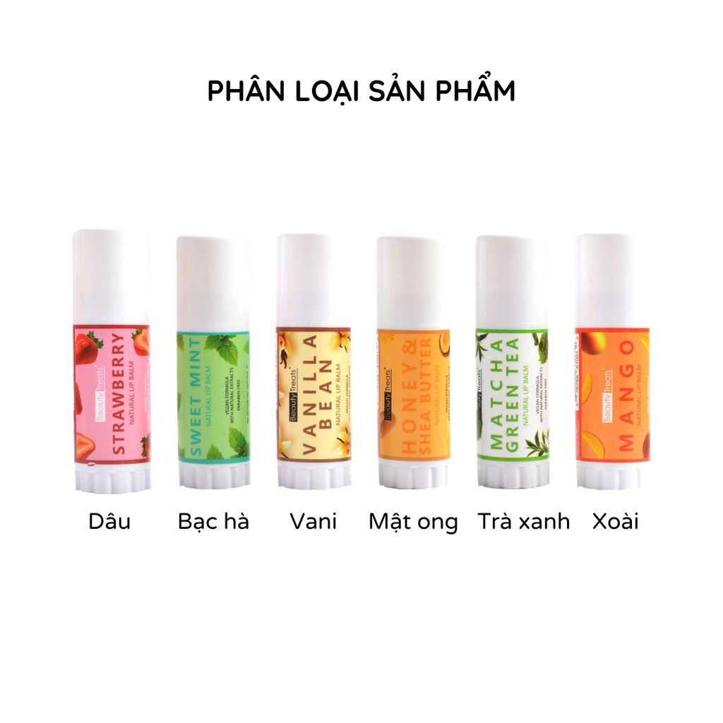Son dưỡng môi BEAUTY TREATS Natural chống khô lâu trôi 5g