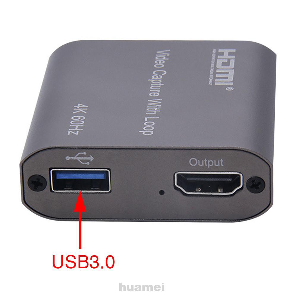 Game Portable HD 1080P Recording Aluminium Alloy Live Streaming 4K 60Hz Online Teaching USB3.0 HDMI Video Capture Card