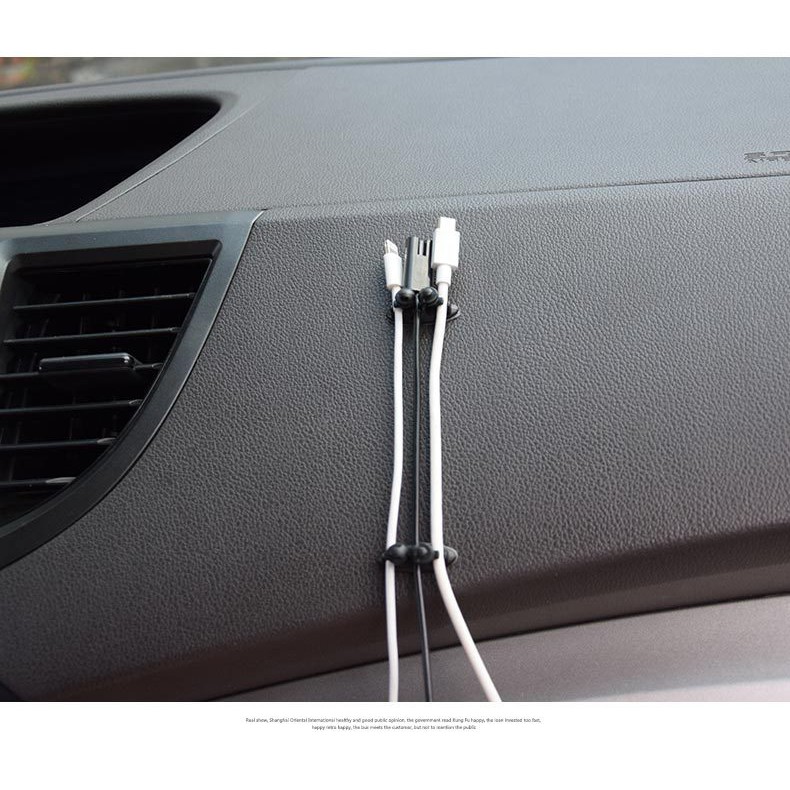 Trọn Bộ 08 nút kẹt giữ dây điện, dây cáp sạc điện thoại, GPS cho xe hơi, ô tô, xe tải, bàn làm việc INO01 | BigBuy360 - bigbuy360.vn