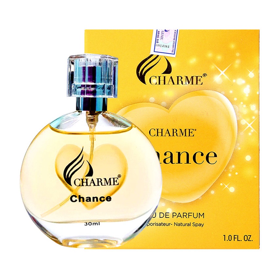 Nước Hoa Nữ Cao Cấp CHARME CHANCE Mùi Hương Vani Hướng Phong Cách Nữ Tính Gợi Cảm Lưu Hương Bền Lâu 30ml