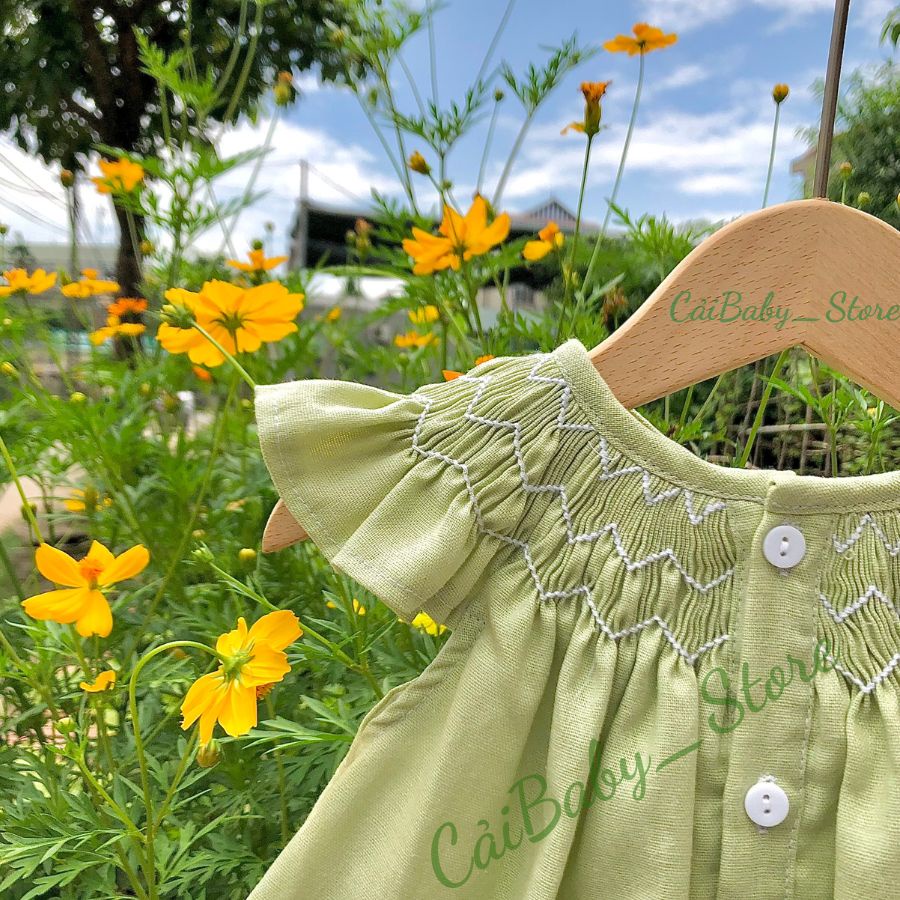Đầm Smock Cánh Tiên Phong Cách Bánh Bèo Dễ Thương Cho Mẹ