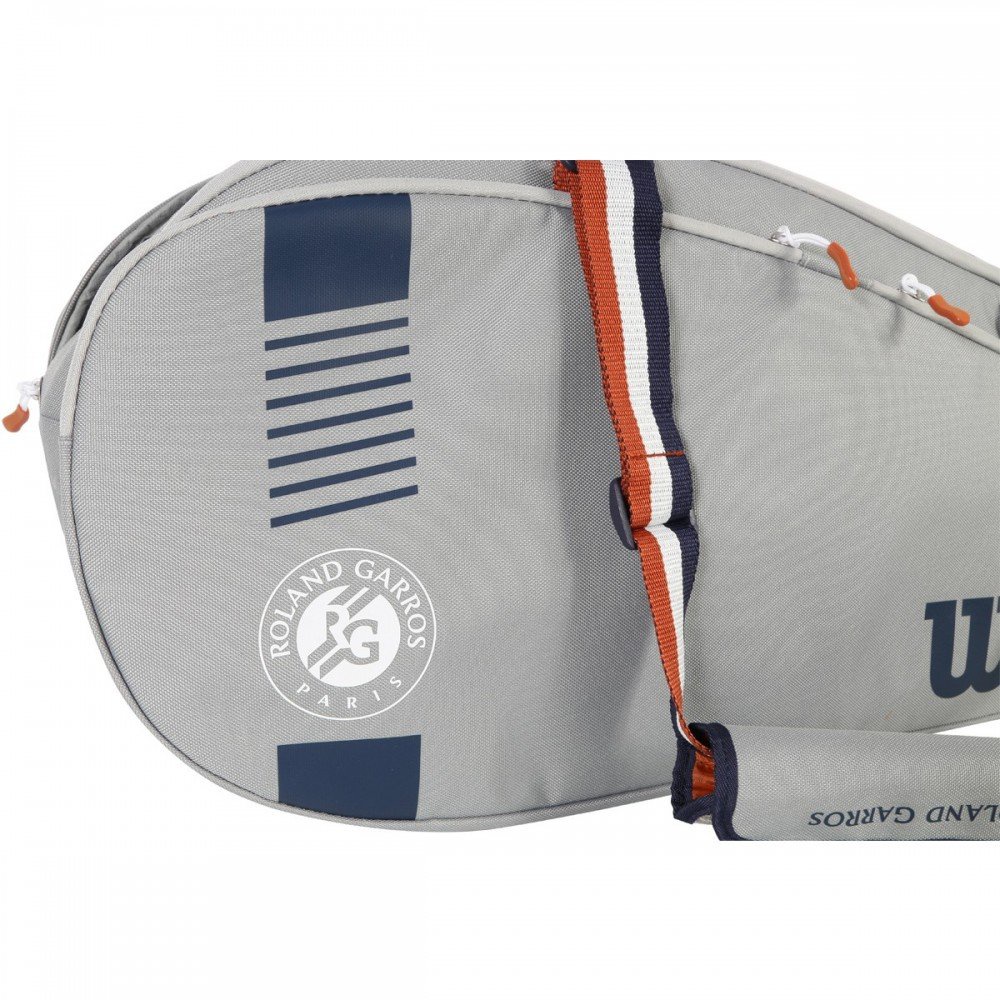 Túi tennis Wilson Roland 2 ngăn mẫu mới màu xám
