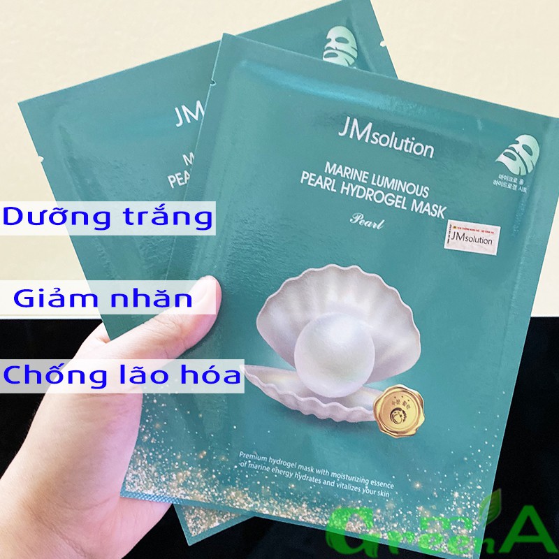 Mặt Nạ JMSOLUTION Jelly Thạch Ngọc Trai [MIẾNG LẺ] Dưỡng Trắng JMSolution Marine Luminous Pearl Hydrogel Mask Pearl 30g