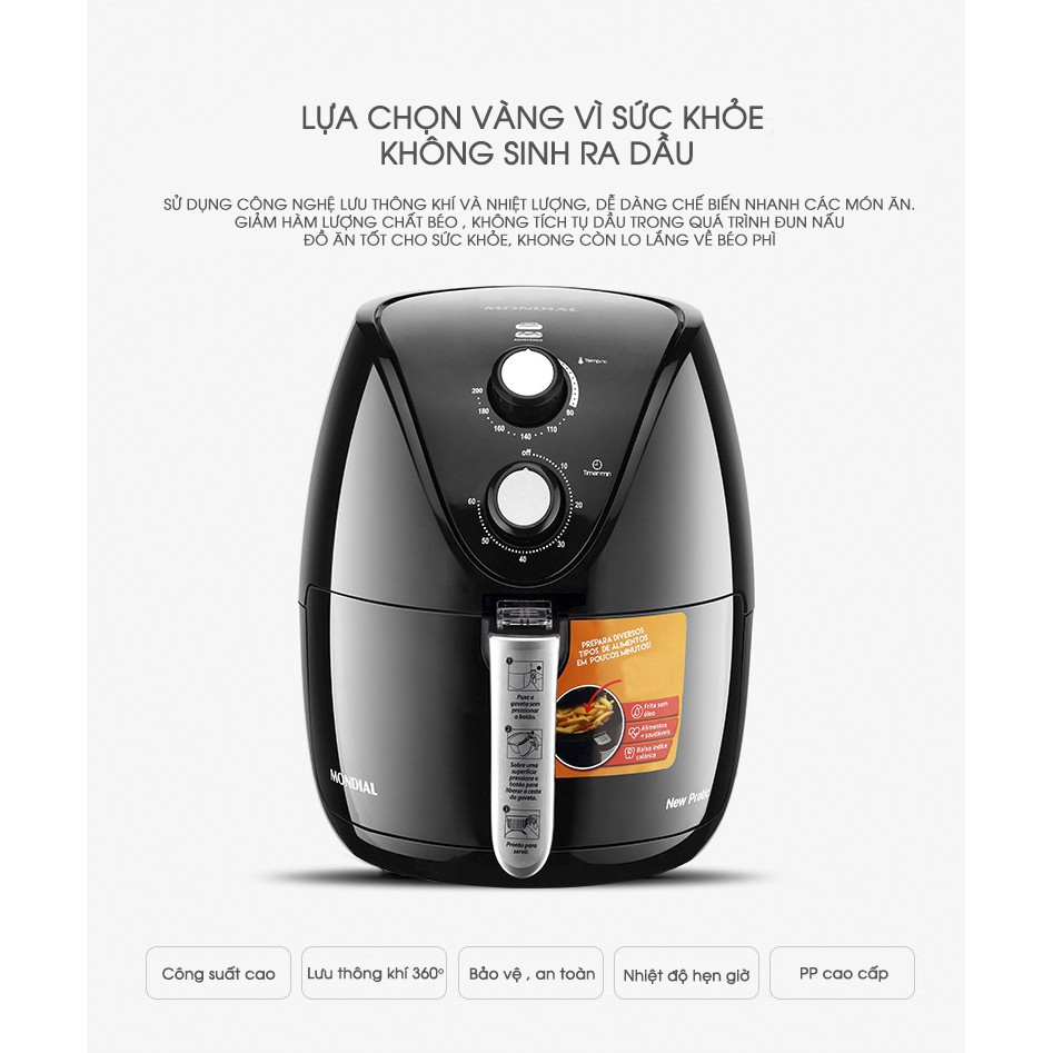 Nồi Chiên - Nồi Chiên Không Dầu MONDIAL 6.5L