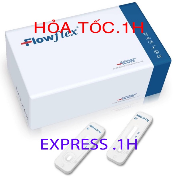 Kit test nhanh covid 19, que test nhanh covid công nghệ Mỹ Flowflex.