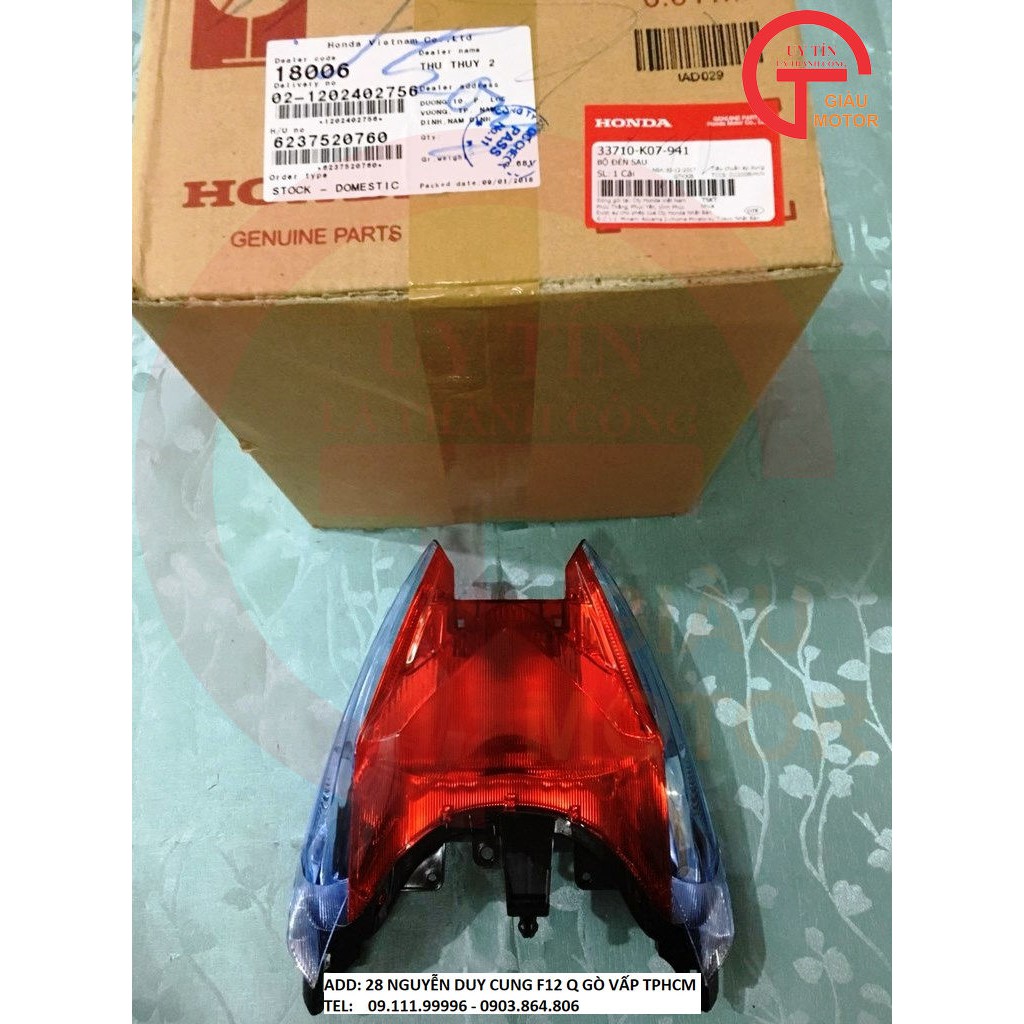 HONDA OD - BỘ ĐÈN SAU WARE RSX 2012-2013 (MS: 33710K07941)