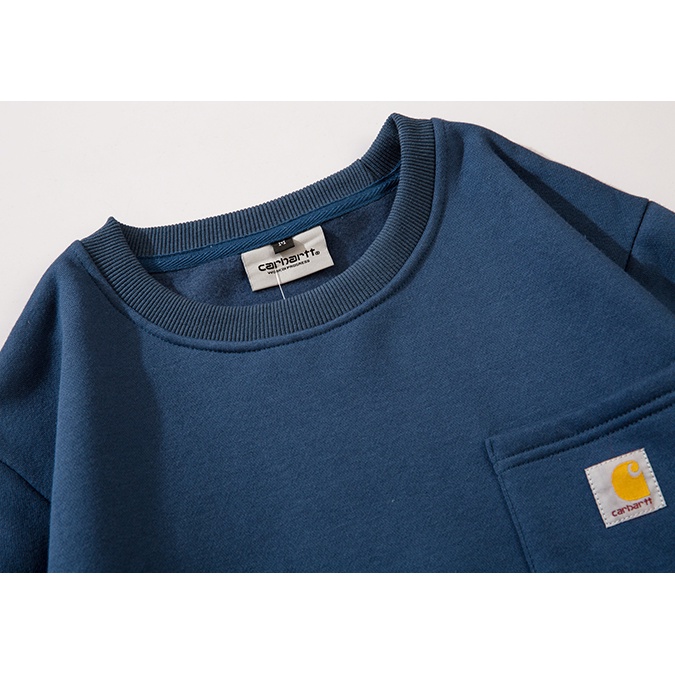 Áo Khoác Hoodie Chui Cổ Nữ Tay Dài Dáng Suông In Chữ Carhartt