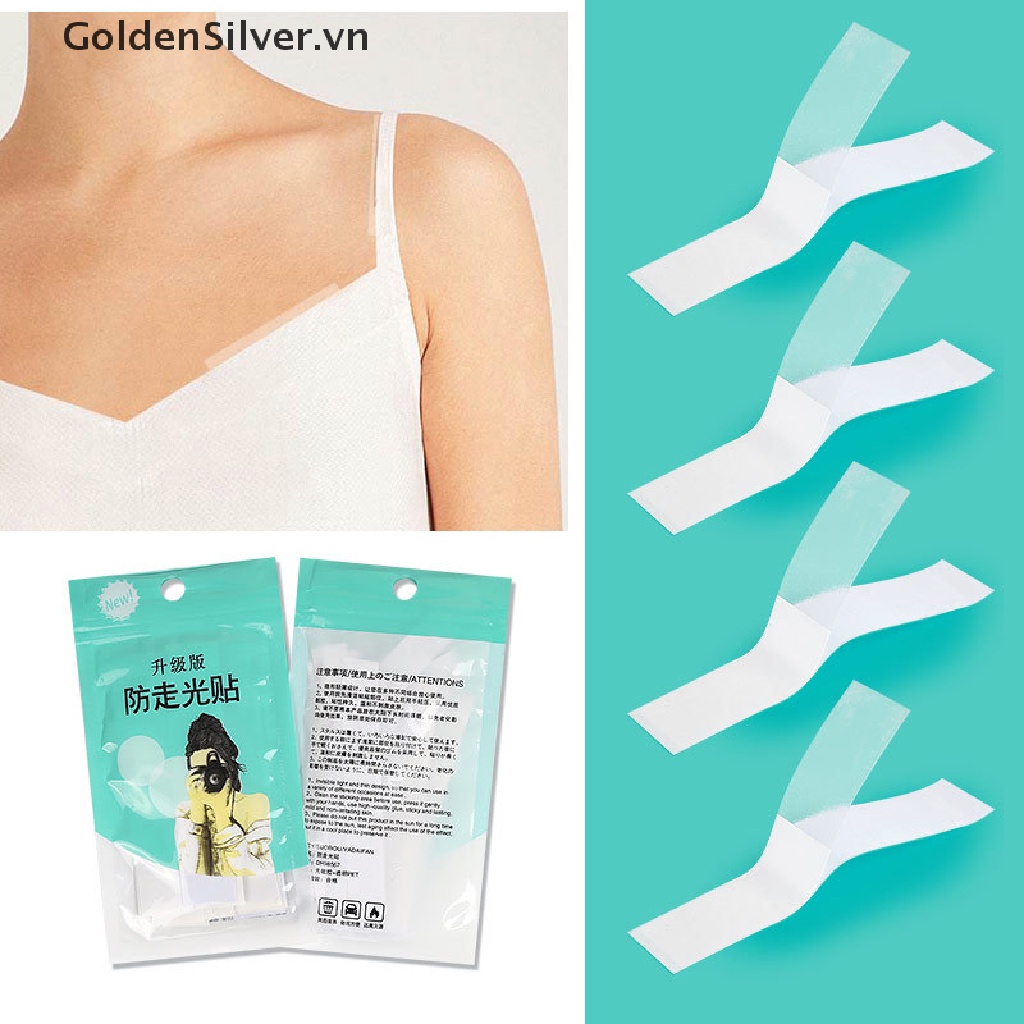 Set 36 Băng Keo Hai Mặt Màu Vàng Bạc Trong Suốt Chống Oxy Hóa Cho Đầm / Toàn Thân