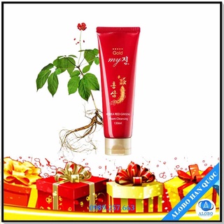 Sữa rửa mặt sâm đỏ hàn quốc korea red ginseng foam cleansing - tuýp đỏ 130ml – alobo hàn quốc