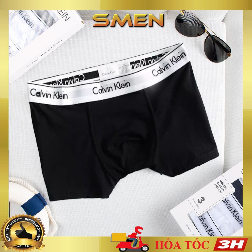 Quần Lót Nam boxer thông hơi thun lạnh, Quần sịp đùi nam Thông Hơi Xuất Nhật ST01( Che tên) - SMEN