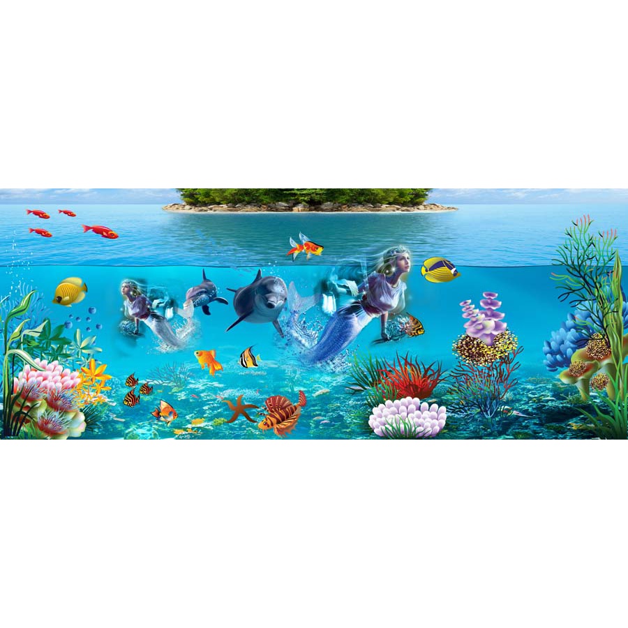 Tranh Dán Tường Đáy Biển Đại Dương 3D