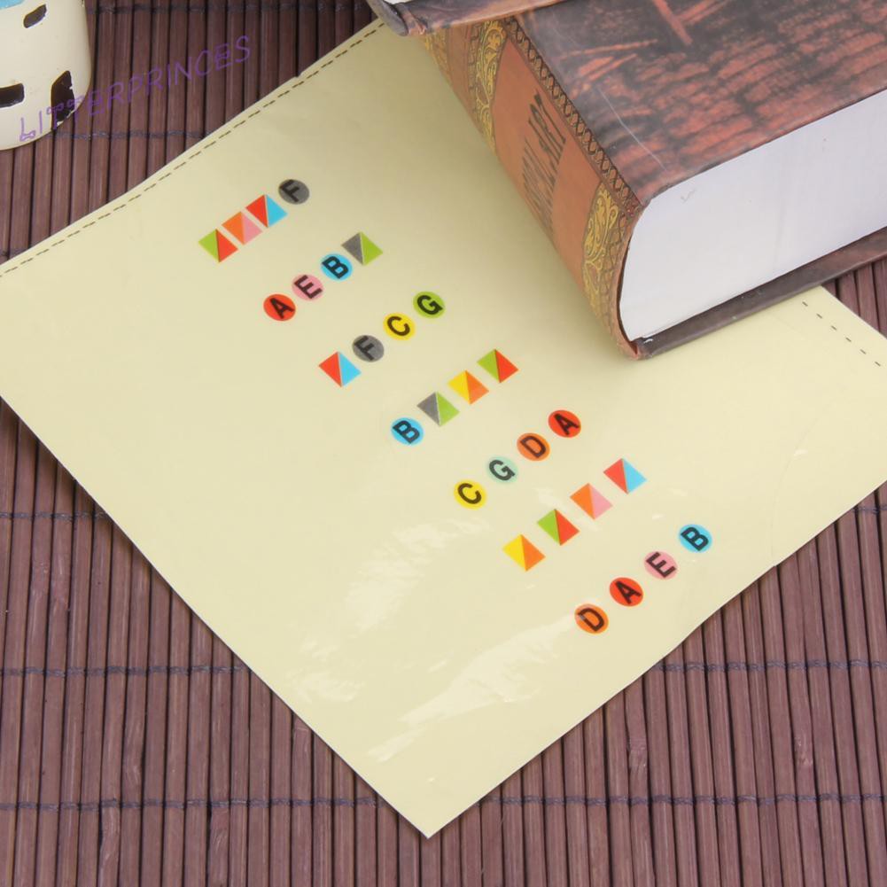 Litterprinces Fiddle Violin Fingerboard Stickers Fret Marker Labels Fingering Chart