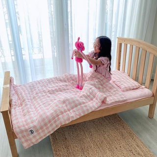 [MÃ OM100 GIẢM 100K] Set chăn gối đi lớp cao cấp (chăn chần bông ấm,gối có rãnh chống ngạt) [sishibaby]