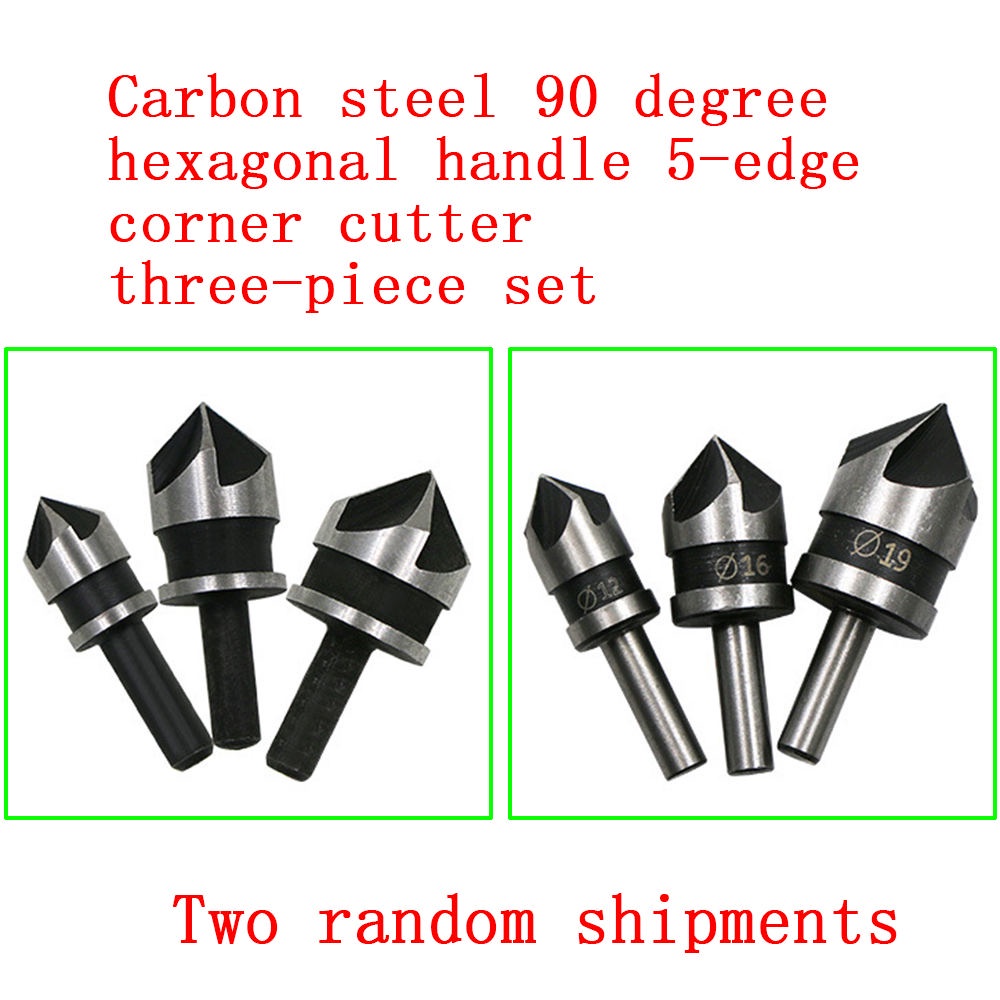 MERSSAVO 3Pcs Flute Countersink Drill Bit Set 90ÃÂ°Counter Sink Chamfer Cutter 6mm S HMN