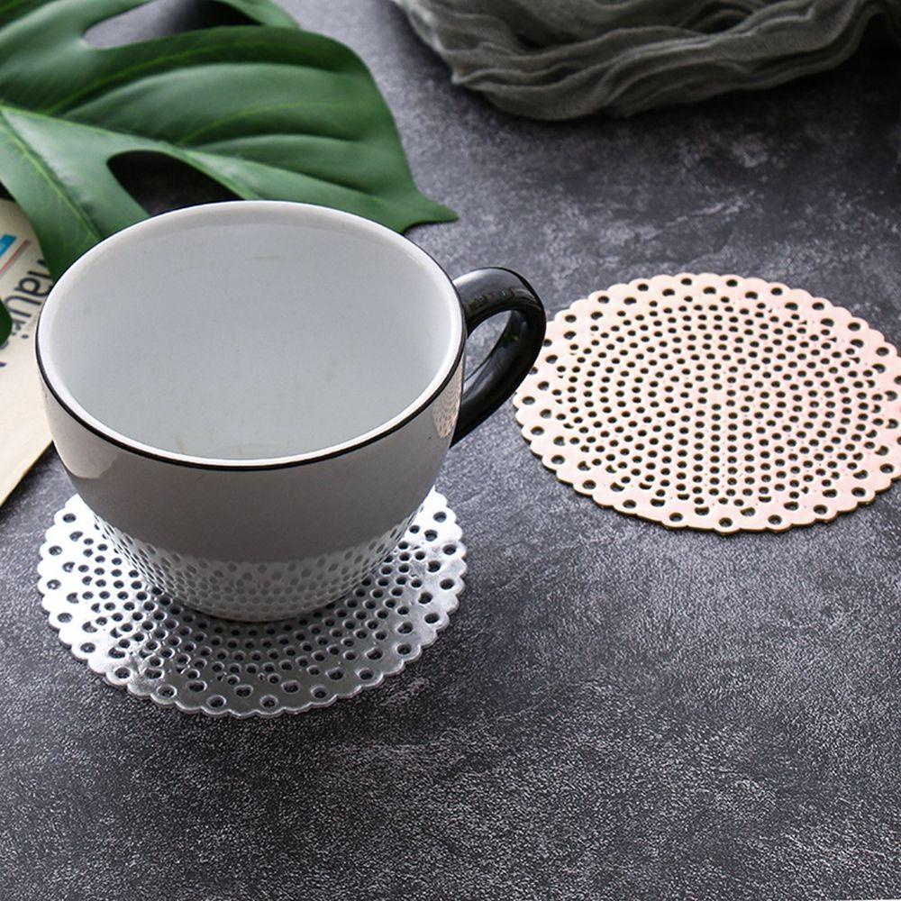 Tấm Lót Cốc Họa Tiết Bông Tuyết Khoét Rỗng Để Bàn Trang Trí