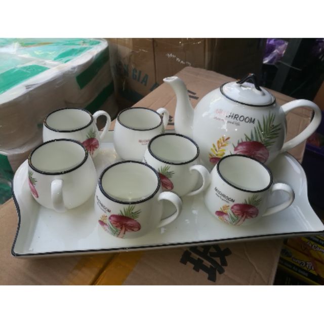 Bộ ấm chén có khay ( bát tràng)
