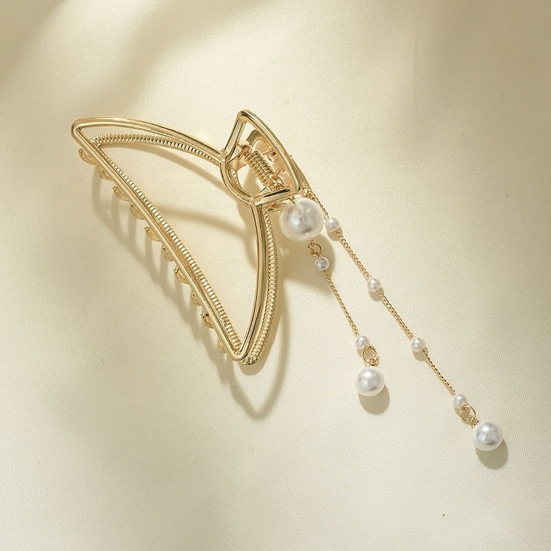 Kẹp tóc kim loại thiết kế đơn giản phong cách Hàn Quốc cho nữ