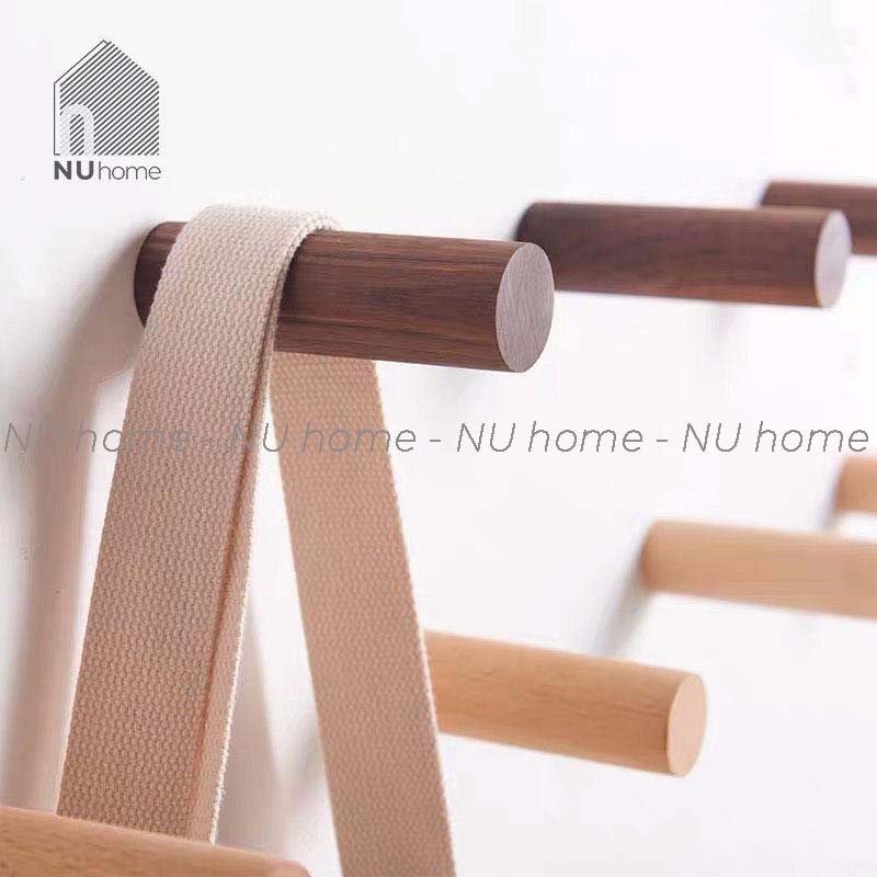 nuhome.vn | Móc gỗ treo tường hình trụ thiết kế đơn giản chuẩn phong cách tối giản, trang trí mảng tường đẹp mắt