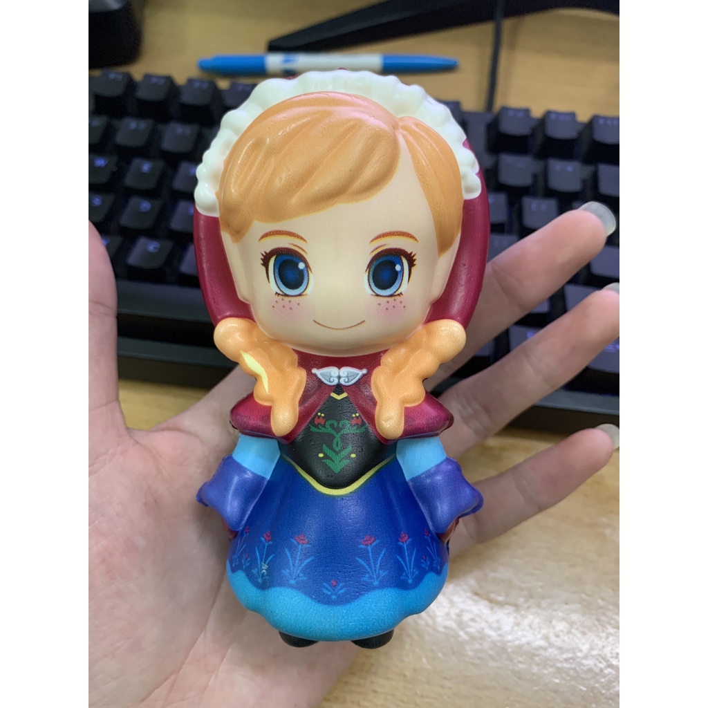 Đồ Chơi Squishy Nữ Hoàng Băng Giá Elsa &amp; Anna Kích Thước 12cm