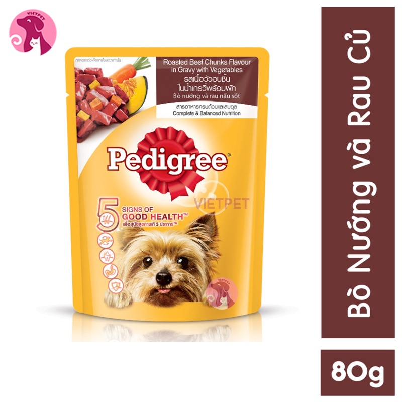 [SALE LỚN] COMBO 6 gói Pate cho Chó Pedigree gói (480gr - Mix vị)