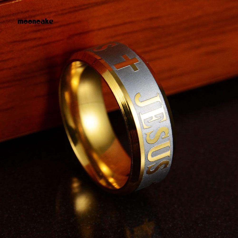 Nhẫn inox unisex cực ngầu hình chữ thập