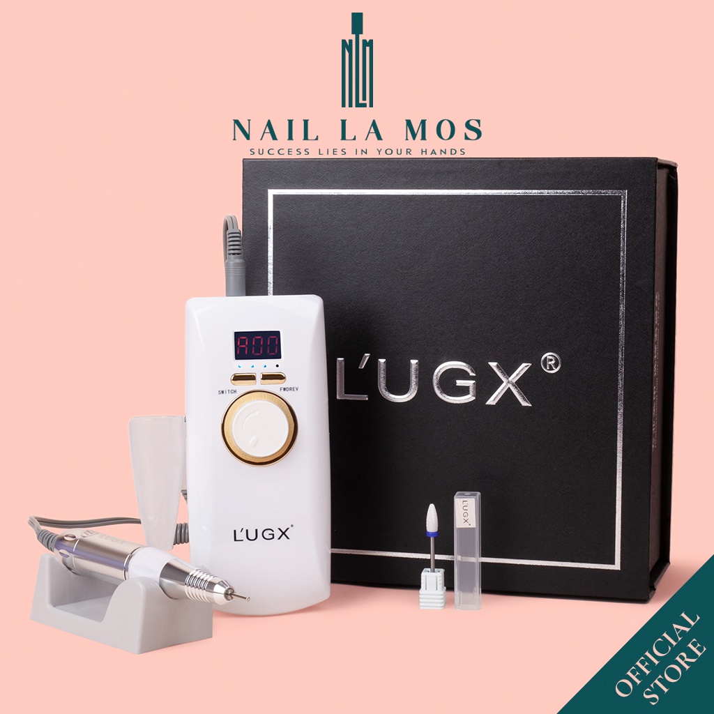 Máy mài móng tích điện L'UGX LG601 chính hãng - Máy mài cầm tay cao cấp cho thợ nail (tặng kèm đầu mài sứ cao cấp)